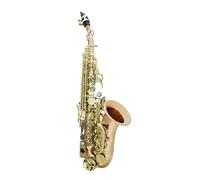 Saxofón Alto Saxofón soprano de bronce fosforoso, cuerpo de latón en si bemol, llaves talladas, llaves de carcasa, saxofón con lengüeta y guante