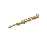 Saxofón Alto Saxofón soprano mi bemol recto cuerpo lacado en oro instrumento musical profesional con estuche accesorios(Phosphor copper)