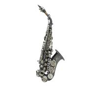 Saxofón Alto Saxofón soprano niquelado negro en si bemol juego completo para principiantes con funda portátil(Saxophone set)