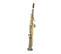 Saxofón Alto Saxofón soprano recto en si bemol Instrumento Grado principiante Prueba Níquel negro Oro De una pieza Alto (buena hermeticidad)
