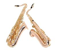Saxofón Alto Saxofón tenor en oro rosa Saxofón en si bemol para principiantes con estuche portátil actualizado Guantes con lengüeta Correa para el cuello