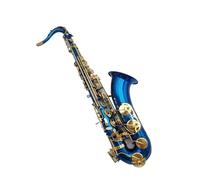 Saxofón Alto Saxofón tenor en si bemol instrumento musical de latón lacado azul profesional con estuche y accesorios(Hard pack)
