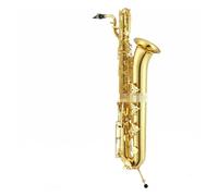 Saxofón Barítono Mi Bemol Instrumento Musical Lacado En Oro Con Estuche Accesorios