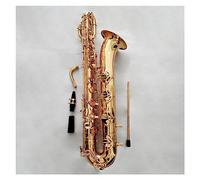Saxofón Barítono Profesional Dorado Plano E-tune Actualización Doble Costilla Patrón De Grabado Profundo Saxofón Instrumento Saxofón para estudiantes