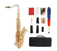 Saxofón Bb Profesional, Saxofón Tenor De Bronce Fosforado, Cuerpo Tallado En Oro Con Accesorios