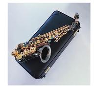 Saxofón Bb Tune Cuerpo De Níquel Negro Llave Dorada Instrumento Musical De Saxofón Curvo De Tono Alto Con Boquilla