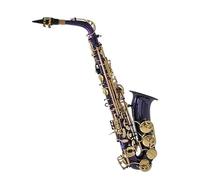 Saxofón Color Azul Púrpura Cuerpo De Latón Tecla De Laca Dorada Instrumentos De Saxofón Alto Con Boquilla