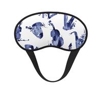 Saxofón de blues, piano, violonchelo, bajo, Cubiertas oculares completas, antifaces para dormir que bloquean la luz, orejeras opacas para dormir