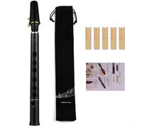 Saxofón de bolsillo, elegante patrón de flores en relieve, saxofón clave C, tamaño mini y ligero, adecuado para todos los niveles, paquete completo