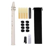 Saxofón de bolsillo, instrumento de viento de madera para adultos, blanco, 30 x 3,2 cm