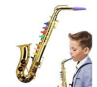 Saxofón de juguete para niños - Instrumentos musicales Juguete con teclas de colores, juego de saxofón realista para niños | Experiencia práctica melodiosa para sesiones de participación