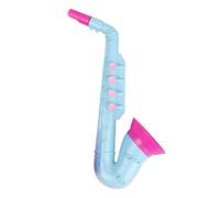 Saxofón de juguete para niños - Mini instrumento de saxofón realista, ligero ABS musical, cuerno de color aleatorio, saxofón para ejercicios de rol, accesorios de rendimiento