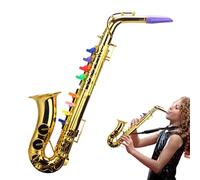 Saxofón de juguete para niños: mini saxofón de práctica, herramienta musical para niños, juguete rítmico duradero, diseño de teclas de dedo fácil de tocar | Introducción al preescolar Hogar, aula, jar