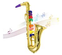 Saxofón de juguete, saxofón musical, juguete musical | para cumpleaños, celebraciones, escuela, escenario, juego de rol, espectáculo de talentos, infantil
