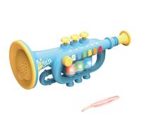 Saxofón de Juguete, Volumen Ajustable, múltiples ritmos, Juguete de saxofón grabable con Efectos de luz y música, Interactivo Educativo para niños pequeños Principiantes, Azul de