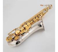 Saxofón De Latón Saxofón Tenor Tono Bb Tubo Niquelado Llave Dorada Saxofón Con Estuche Guantes(Bag A)