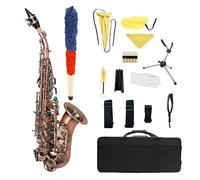 Saxofón De Tono Alto Antiguo Rojo Bb Key Saxofón Instrumento De Viento Con Estuche Sax Stand Reed Gloves Saxofón profesional