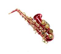 Saxofón De Tono Medio Para Adulto, Instrumento De Viento, Llave Dorada Lacada En Rojo, Principiante