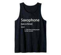 Saxofón Definición Alto Instrumento Músico Lira Saxofón Camiseta sin Mangas