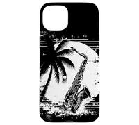 Saxofón Dibujo Caña Instrumento Carcasa para iPhone 15 Plus