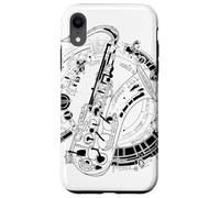 Saxofón Dibujo Caña Instrumento Carcasa para iPhone XR