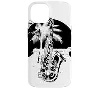 Saxofón Dibujo Instrumento de viento madera Carcasa para iPhone 14