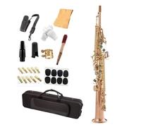 Saxofón Directo De Concierto Profesional, Saxofón Bb, Instrumento De Calidad, Material De Latón Saxofón principiante (Color : 01)