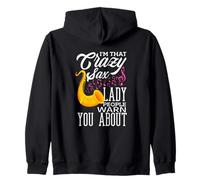 Saxofón Divertido I'm That Crazy Sax Lady Sudadera con Capucha