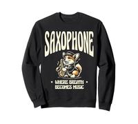 Saxofón donde la respiración se convierte en música Saxofonista Saxi Player Sudadera