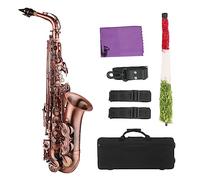 Saxofón E-flat Antiguo Rojo, Material De Latón Con Estuche De Transporte, Correa De Saxofón, Accesorios Para Boquilla Saxofón para estudiantes