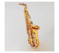 Saxofón Electroforesis Saxofón Alto Mib Acabado Oro Con Boquilla Caña Y Estuche