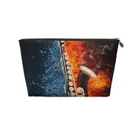 Saxofón en Fuego y Agua., Bolsa de Maquillaje Bolsa de cosméticos Bolsa de artículos de tocador de Viaje portátil Bolsa de artículos de tocador
