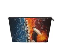 Saxofón en Llamas y Hielo, Bolsa de artículos de tocador Bolsa de Maquillaje Bolsa de cosméticos Bolsa de artículos de tocador de Viaje portátil