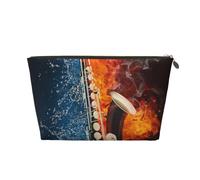 Saxofón en Llamas y Hielo, Bolsa de Maquillaje Bolsa de cosméticos Bolsa de artículos de tocador de Viaje portátil Bolsa de artículos de tocador