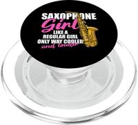 Saxofón Girl Saxofón Jugador Saxofón PopSockets PopGrip para MagSafe