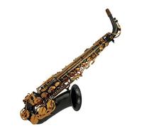 Saxofón Grabados A Mano Cuerpo De Latón Niquelado Negro Llave Lacada En Oro Saxofón Alto Con Boquilla