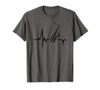Saxofón Heartbeat - Vintage Saxofón Jazz Music Lover Camiseta