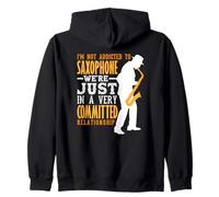 Saxofón Hobby Músico Miembro de la Banda Saxofonista Sudadera con Capucha