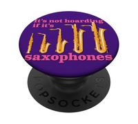 Saxofón Humor Divertido o Broma para Orgullosa Saxofonista PopSockets PopGrip Adhesivo