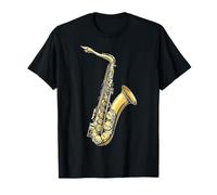 Saxofón Instrumento Musical Motivo Obra de Arte Saxofón Camiseta
