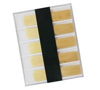 Saxofón Instrumentos Accesorio 10 Uds. De Cañas De Saxofón Tenor Con Caja De Almacenamiento Transparente, Kit De Cañas De Saxofón De Fuerza 2,5