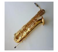 Saxofón Instrumentos De Saxofón Barítono Eb Tubo De Latón Dorado LacquerSax E Plano Con Estuche Boquilla