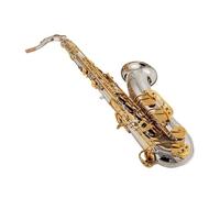 saxofón Instrumentos musicales profesionales Saxofón tenor tono Bb Tubo niquelado Saxofón con estuche Boquilla Guantes(Leather bag)