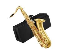 Saxofón lacado en oro para principiantes en si alto. Incluye paño de limpieza estuche correa para el cuello cañas y juego completo. Saxofón Para Principiantes