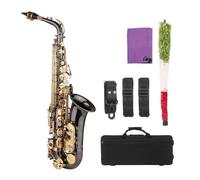 Saxofón Mib Mi Bemol Alto Saxofón Cuerpo De Latón Niquelado Instrumento De Viento De Madera Con Estuche De Transporte
