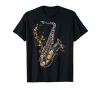 Saxofón Música Abstracto Gráfico Instrumento Motivo Saxofón Camiseta