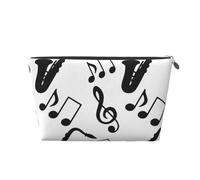 Saxofón Música Musical, Bolsa de artículos de tocador Bolsa de Maquillaje Bolsa de cosméticos Bolsa de artículos de tocador de Viaje portátil