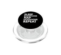 Saxofón para Dormir, repetición de Siesta, Divertido músico saxofonista PopSockets PopGrip para MagSafe