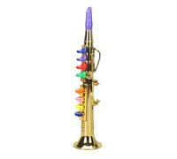 Saxofón para niños, musical con 8 teclas de nota a color, adecuado para enseñar canciones básicas, instrumento educativo para uso infantil, construcción de material ligero