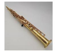Saxofón Plano Bb De Tono Alto Recto De Latón, Instrumento De Viento De Madera, Teclas De Concha Natural, Patrón Tallado Con Estuche Saxofón profesional